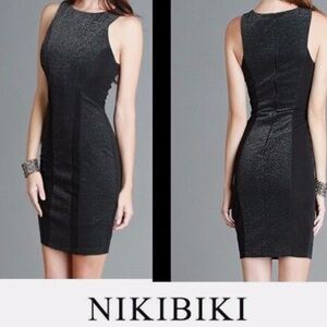 Nikibiki Sparkle the Night Away Elegant Black Sleeveless Dress | S